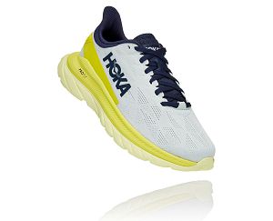 Hoka One One Mach 4 Womens Road Running Shoes Blue Flower/Citrus | AU-5439716